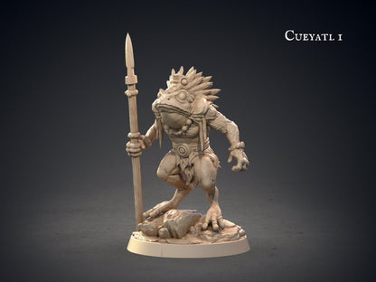 Cueyatl Leader Aztec Miniature | Monster Miniature for 5e | 32mm Scale - Plague Miniatures