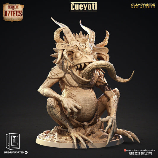 Cueyatl Leader Aztec Miniature | Monster Miniature for 5e | 32mm Scale - Plague Miniatures