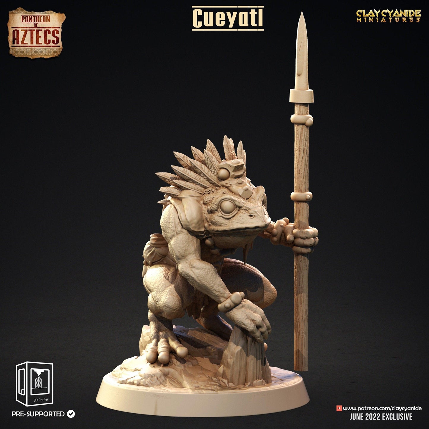 Cueyatl Mayan Miniature | Aztec Themed Campaign | 32mm Scale - Plague Miniatures