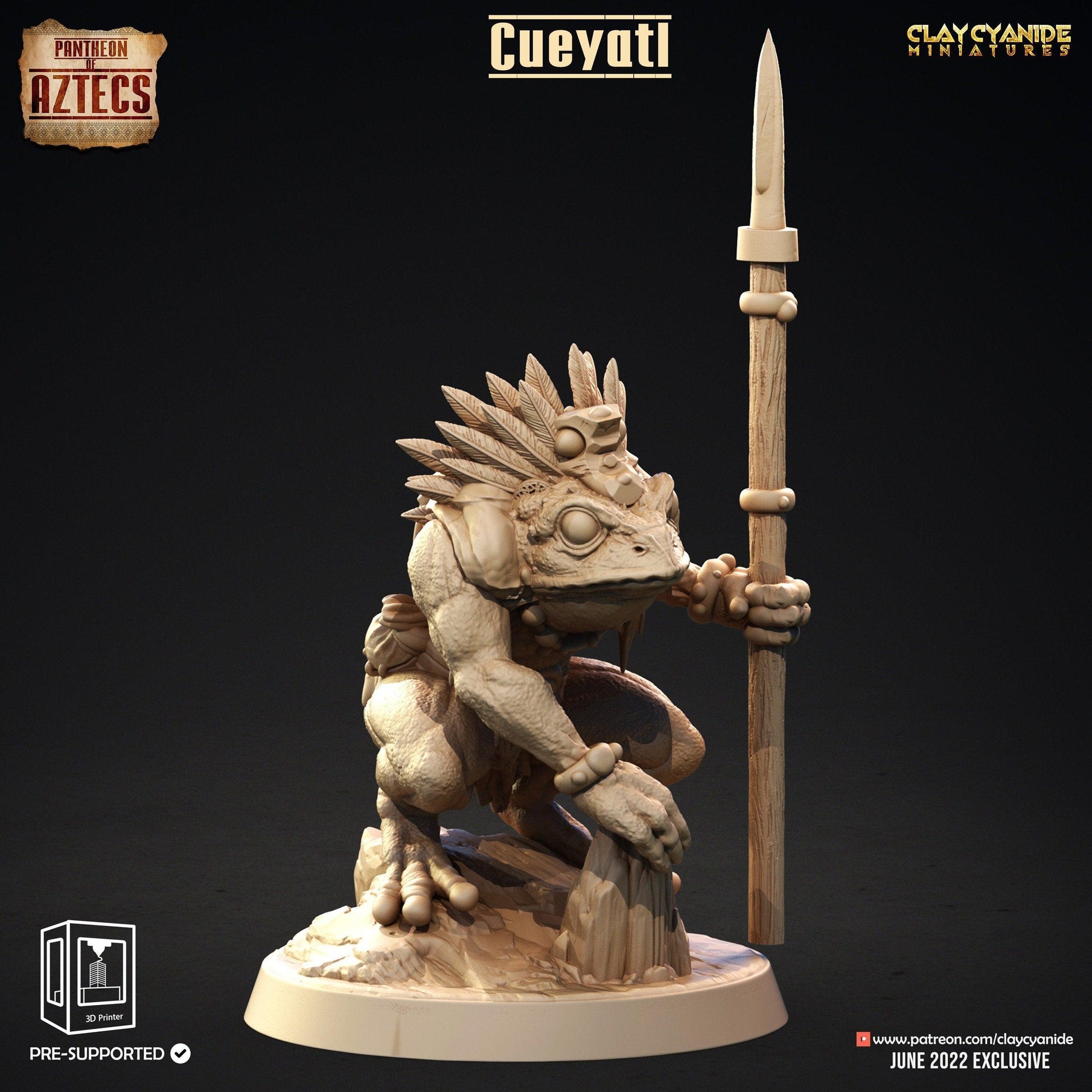 Cueyatl Mayan Miniature | Aztec Themed Campaign | 32mm Scale - Plague Miniatures