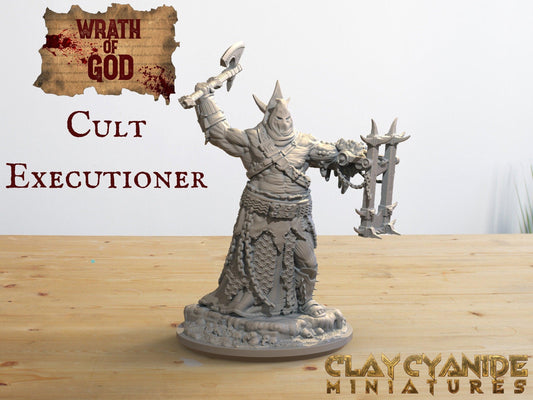 Cult Executioner Miniature | Ominous Enforcer for Dungeons and Dragons | 32mm Scale - Plague Miniatures