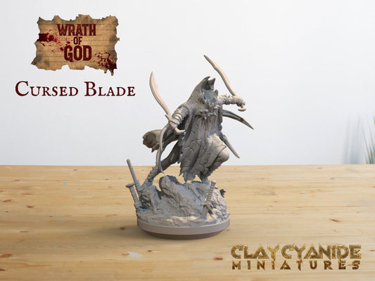 Cursed Blade miniature | Clay Cyanide | Wrath of God | Tabletop Gaming | DnD Miniature | Dungeons and Dragons DnD monster manual - Plague Miniatures shop for DnD Miniatures