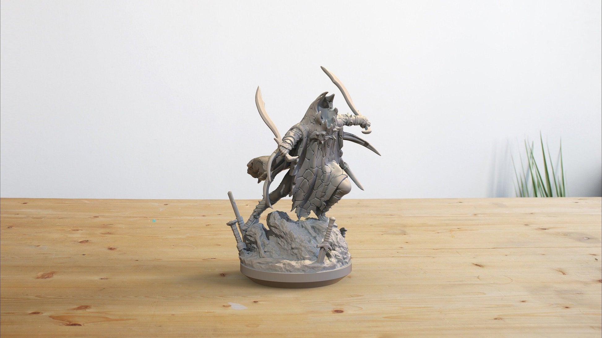 Cursed Blade Miniature | Headless Rogue Monster Sculpture | 32mm Scale - Plague Miniatures