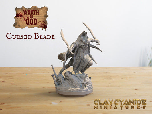 Cursed Blade Miniature | Headless Rogue Monster Sculpture | 32mm Scale - Plague Miniatures