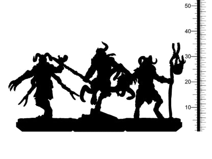 Cursed Satyrs Miniature Set | Accursed Trio for Tabletop Games | 32mm Scale - Plague Miniatures