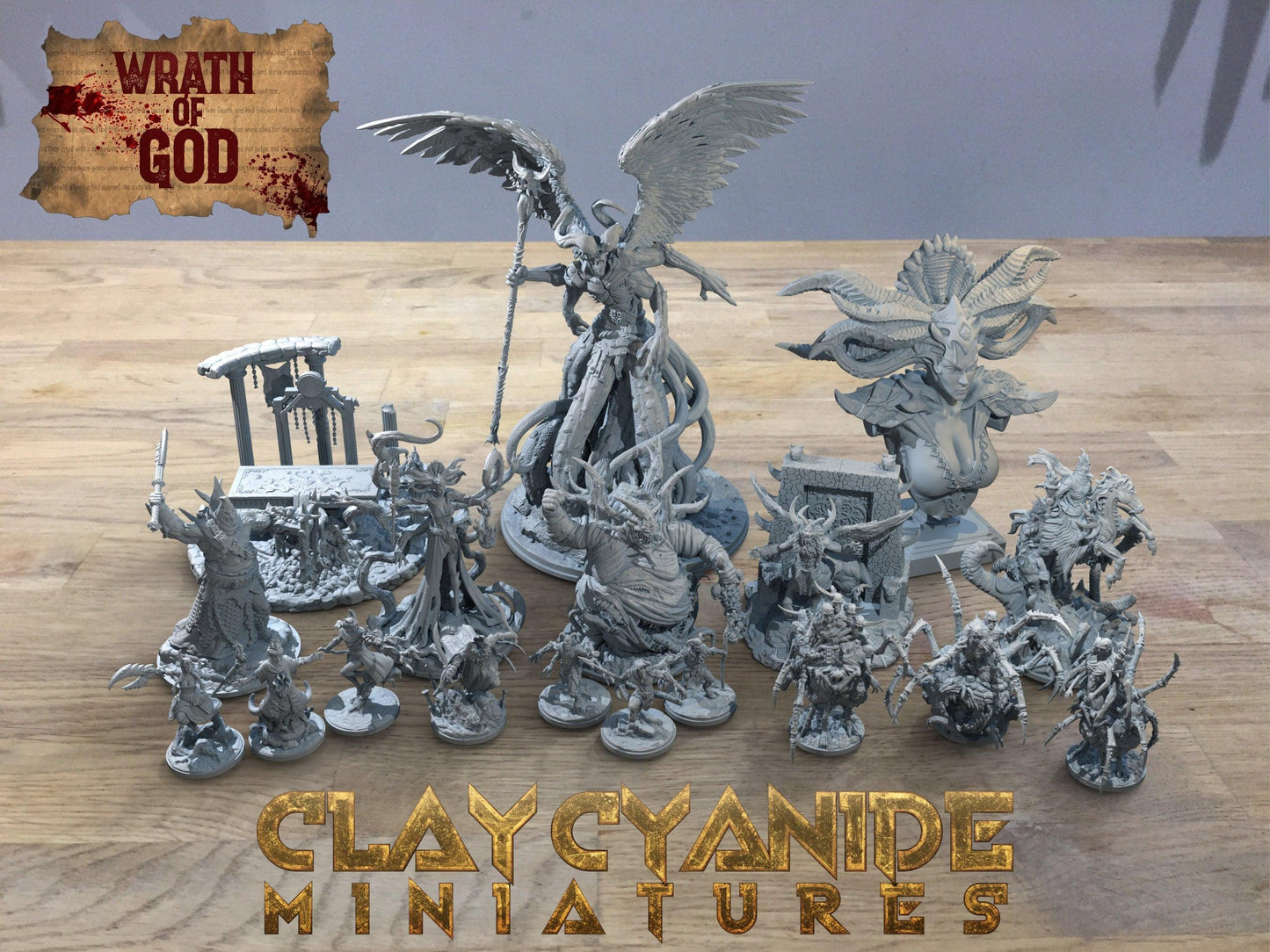 Cursed Satyrs Miniature Set | Accursed Trio for Tabletop Games | 32mm Scale - Plague Miniatures