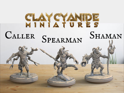 Cursed Satyrs Miniature Set | Accursed Trio for Tabletop Games | 32mm Scale - Plague Miniatures