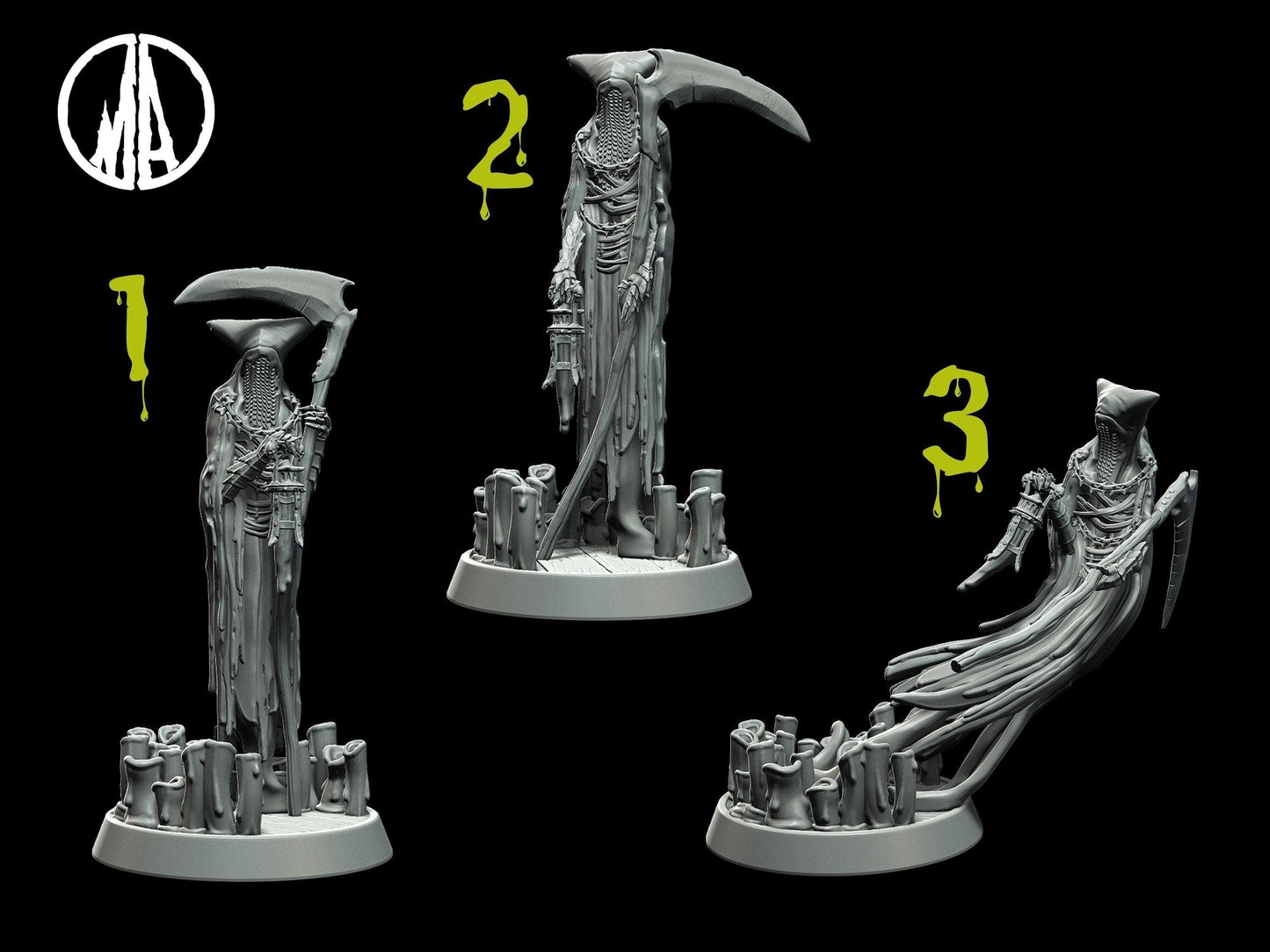 Cursed Wretch Miniature - 3 Poses - 28mm scale Tabletop gaming DnD Miniature Dungeons and Dragons dnd 5e - Plague Miniatures