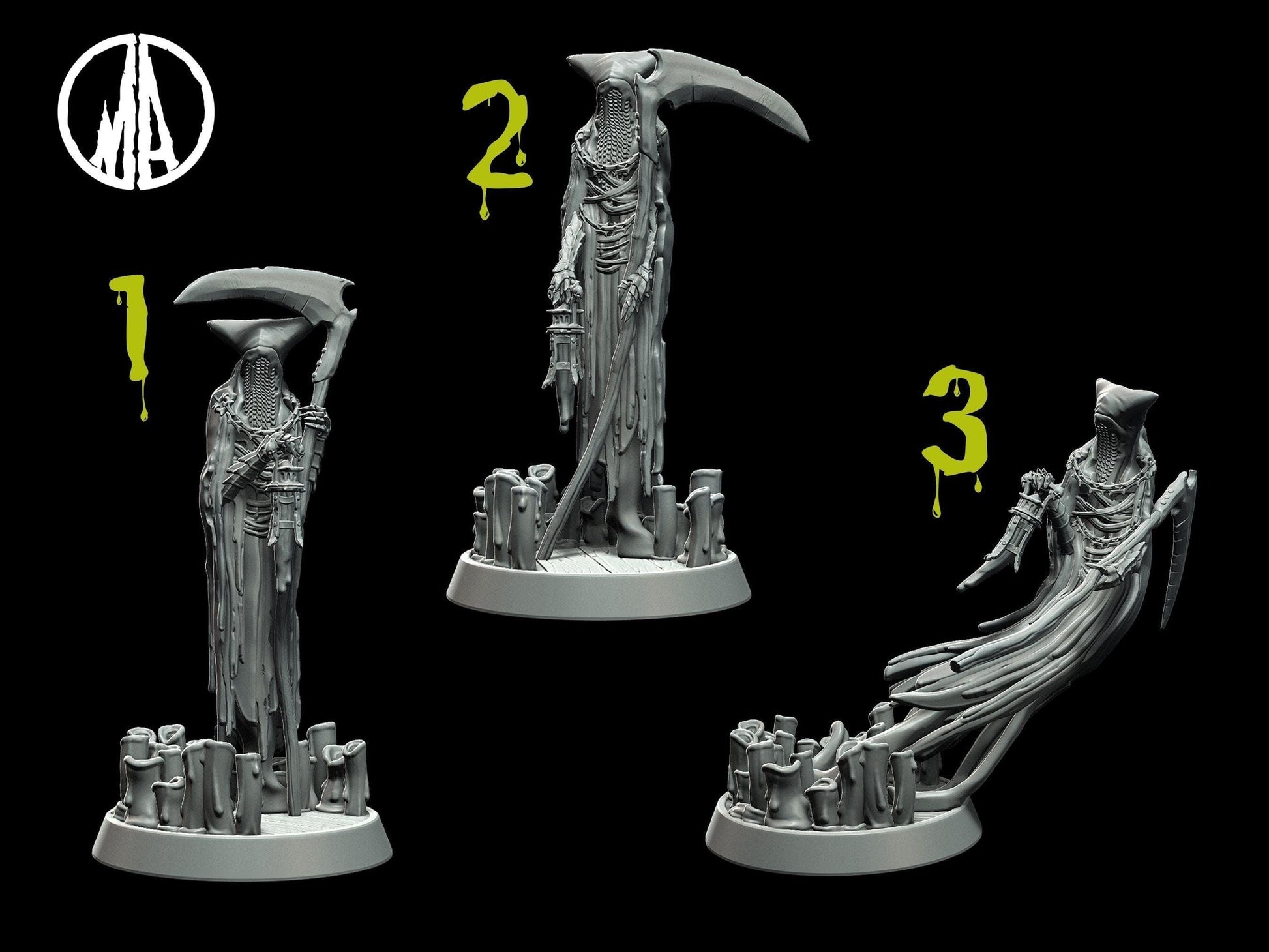 Cursed Wretch Miniature - 3 Poses - 28mm scale Tabletop gaming DnD Miniature Dungeons and Dragons dnd 5e - Plague Miniatures