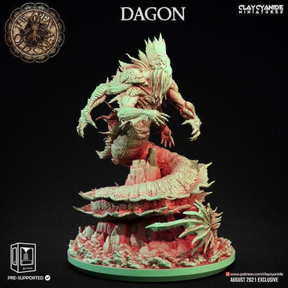 Dagon Miniature | Eldritch Deep Sea Horror Sculpture | 32mm Scale - Plague Miniatures