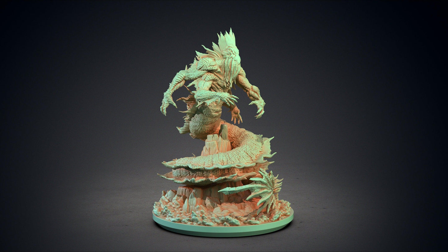 Dagon Miniature | Eldritch Deep Sea Horror Sculpture | 32mm Scale - Plague Miniatures