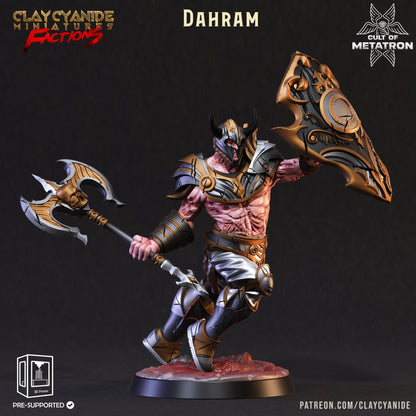 Dahram Demon Warrior Miniature | Malevolent Force Unleashed | 32mm Scale - Plague Miniatures