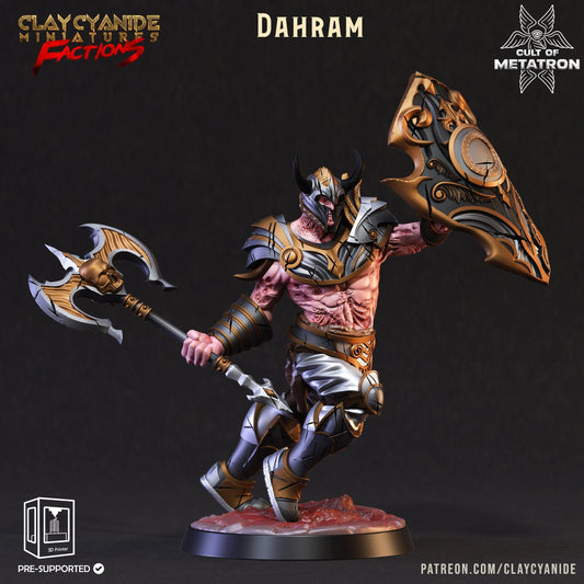 Dahram Demon Warrior Miniature | Malevolent Force Unleashed | 32mm Scale - Plague Miniatures