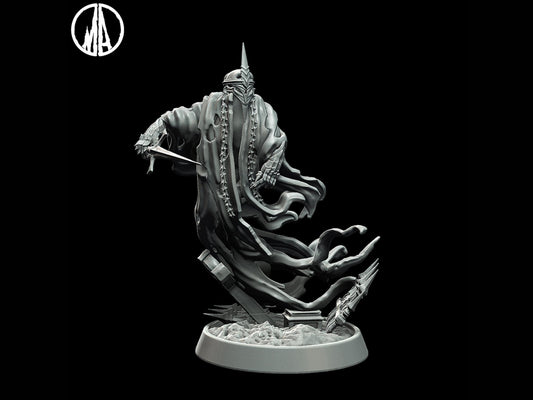 Damned Spirit Miniature - 3 Poses - 28mm scale Tabletop gaming DnD Miniature Dungeons and Dragons, ttrpg dnd 5e - Plague Miniatures