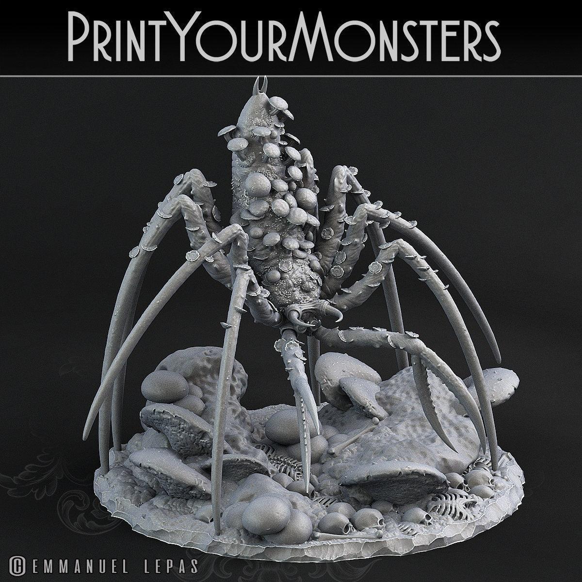 Dancing Toadstool Spider Miniature | Tabletop gaming | DnD Miniature | Dungeons and Dragons, DnD 5e monster miniature arachnid faerun - Plague Miniatures
