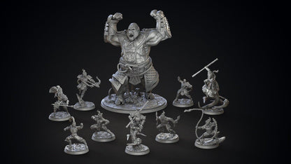 DnD Ape boss monster miniature | Clay Cyanide | Sun Wukong Miniature | Tabletop Gaming | DnD Miniature Dungeons & Dragons Varana DnD Apeling - Plague Miniatures shop for DnD Miniatures