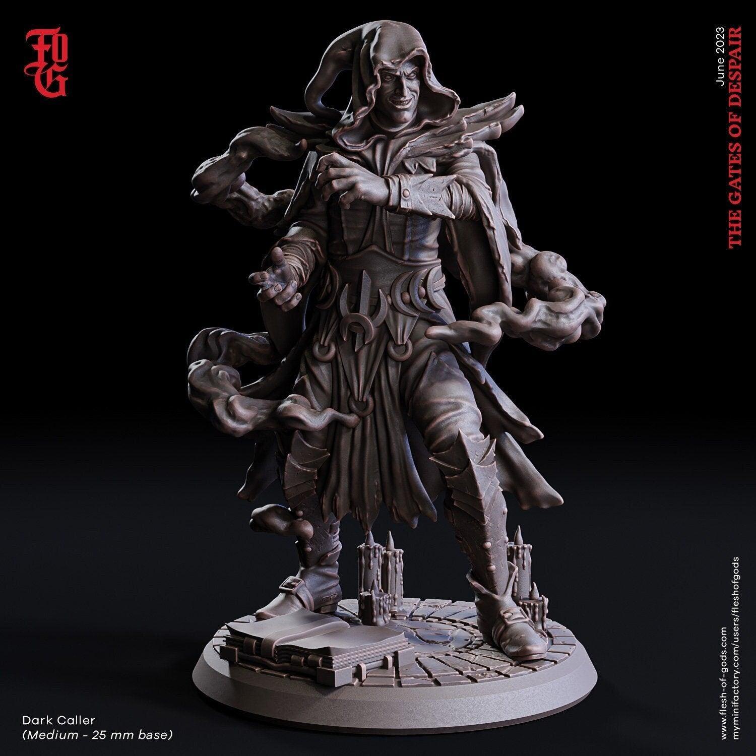 Dark Caller Bust | Malevolent Wizard Mage Sorcerer Warlock | Tabletop Gaming Collectible - Plague Miniatures