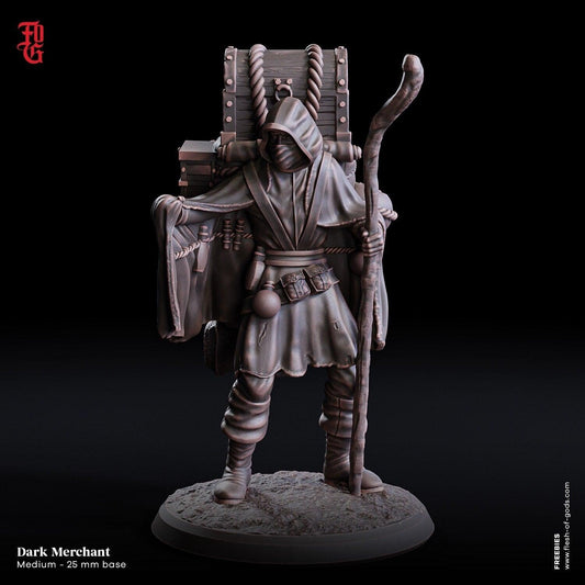 Dark Merchant Miniature | NPC for your RPG Realm | 32mm Scale - Plague Miniatures