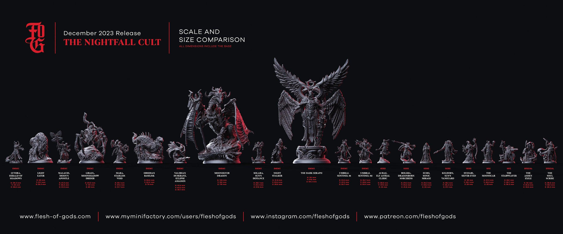 Dark Seraph Miniature | Huge Celestial Angel DnD Figurine | 75mm Base - Plague Miniatures