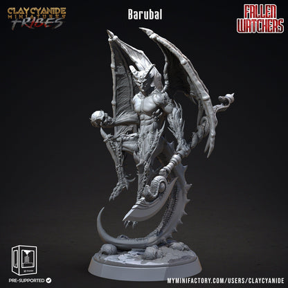 Demon miniature | Barubal Clay Cyanide | Fallen Watchers | DnD Miniature | Dungeons and Dragons, DnD 5e male succubus incubus - Plague Miniatures shop for DnD Miniatures
