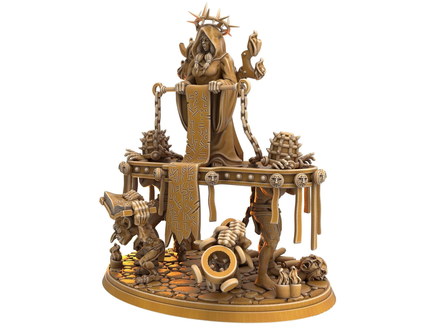 Demon Sacrificial Alter Miniature wargaming terrain - 32mm scale Tabletop gaming DnD Miniature Dungeons and Dragons, dnd 5e - Plague Miniatures