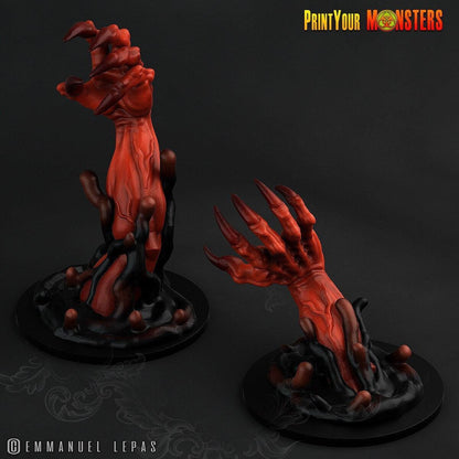 Demonclaws, the Wandering Claws Miniature Set of 2 | Diabolical Appendages of Dread - Plague Miniatures
