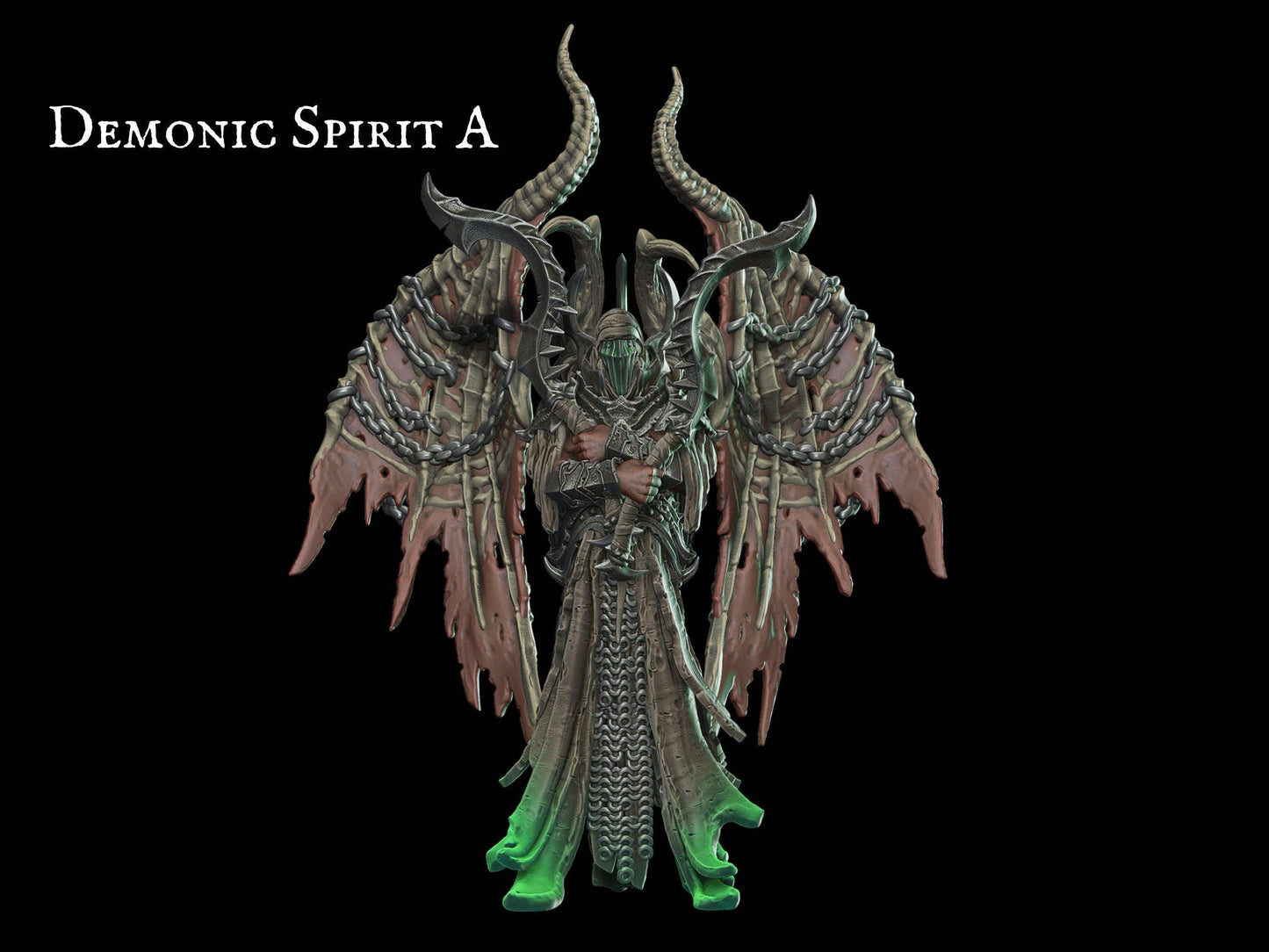 Demonic Spirit Miniature - 3 Poses - 28mm scale Tabletop gaming DnD Miniature Dungeons and Dragons, dnd 5e - Plague Miniatures