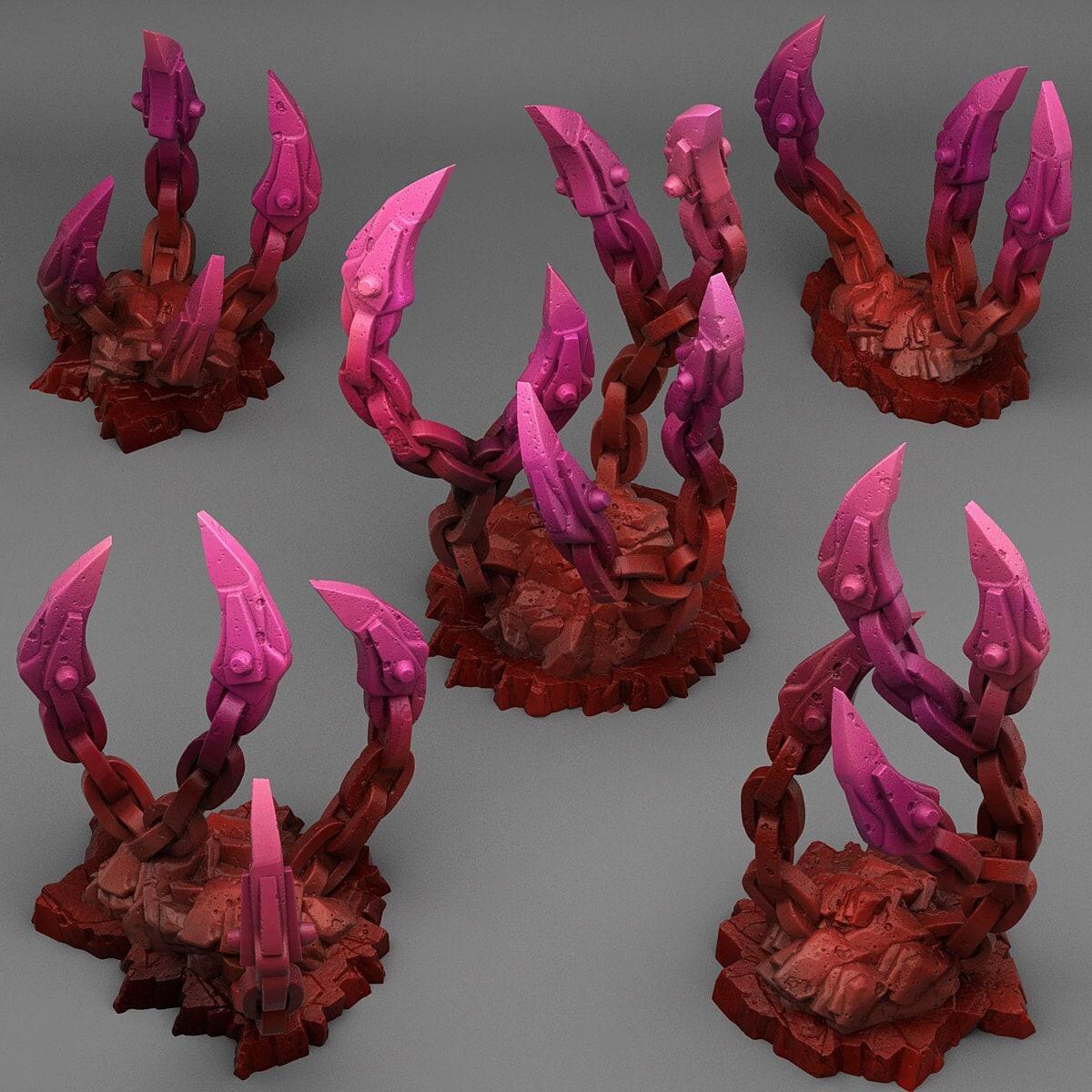 Demonic Underdark Chain Miniatures | Wargaming Terrain Set - Plague Miniatures