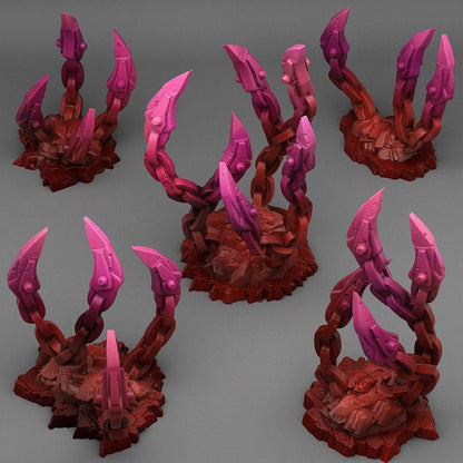 Demonic Underdark Chain Miniatures | Wargaming Terrain Set - Plague Miniatures