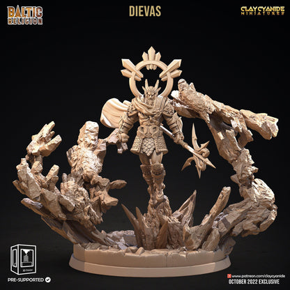 Dievas Baltic God Miniature | Supreme Deity for Tabletop Adventures | 32mm Scale - Plague Miniatures