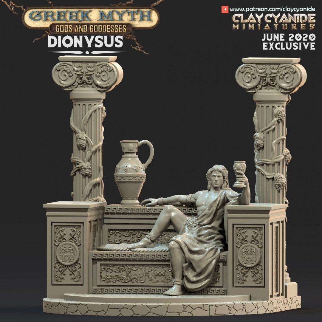 Dionysus Miniature | God of Wine and Revelry for Tabletop Celebrations | 32mm Scale - Plague Miniatures