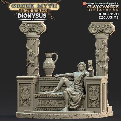 Dionysus Miniature | God of Wine and Revelry for Tabletop Celebrations | 32mm Scale - Plague Miniatures