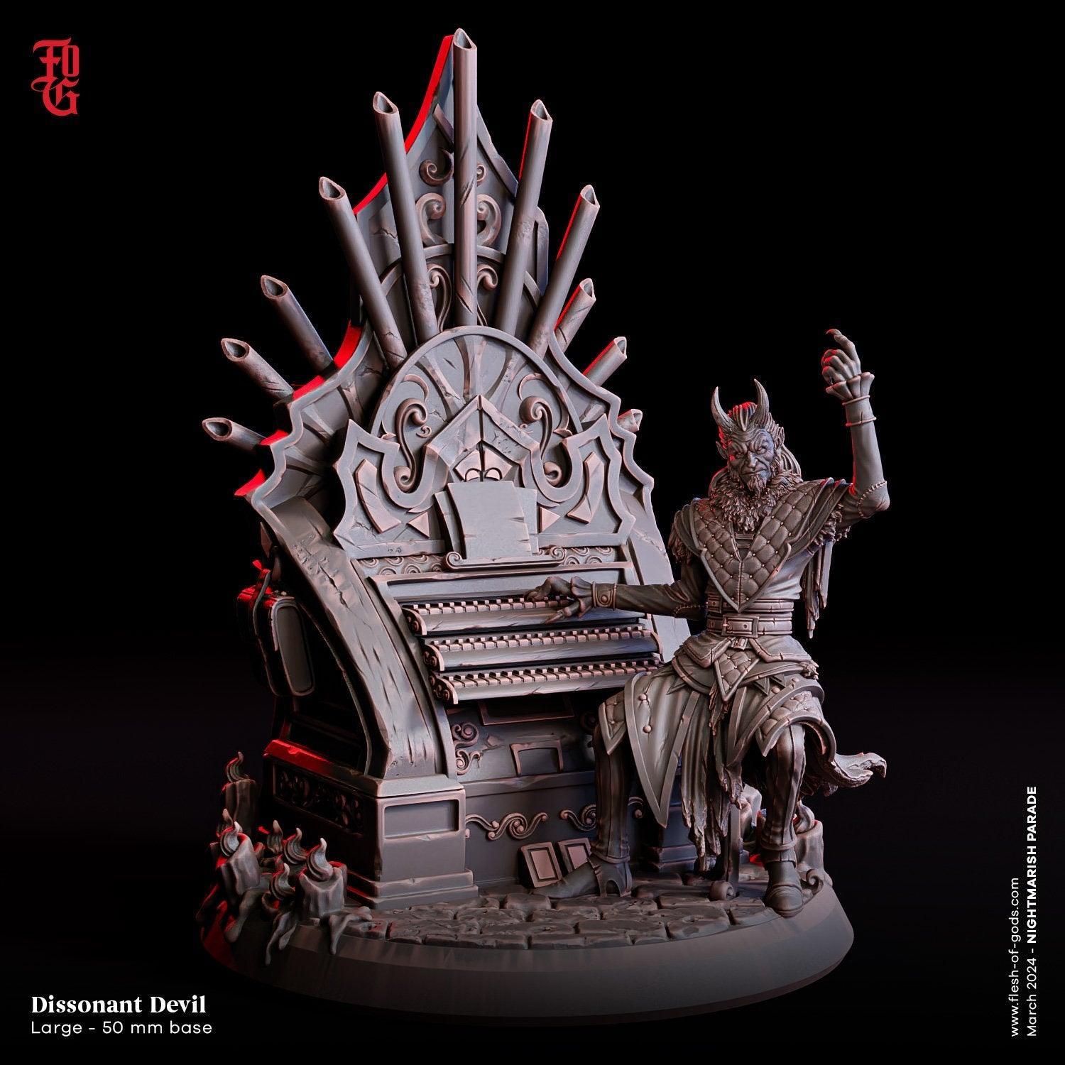 Dissonant Devil Miniature | Demon Musician Figurine | 50mm Base ...