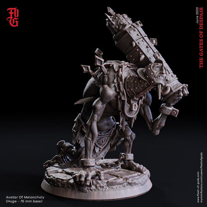 DnD Avatar of Melancholy Miniature Tabletop Gaming Figurine | 75mm Base - Plague Miniatures