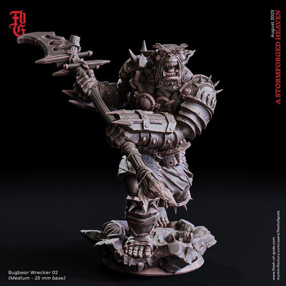 DnD Bugbear Miniature | Ferocious Goblin Monster Figurine | 32mm Scale - Plague Miniatures