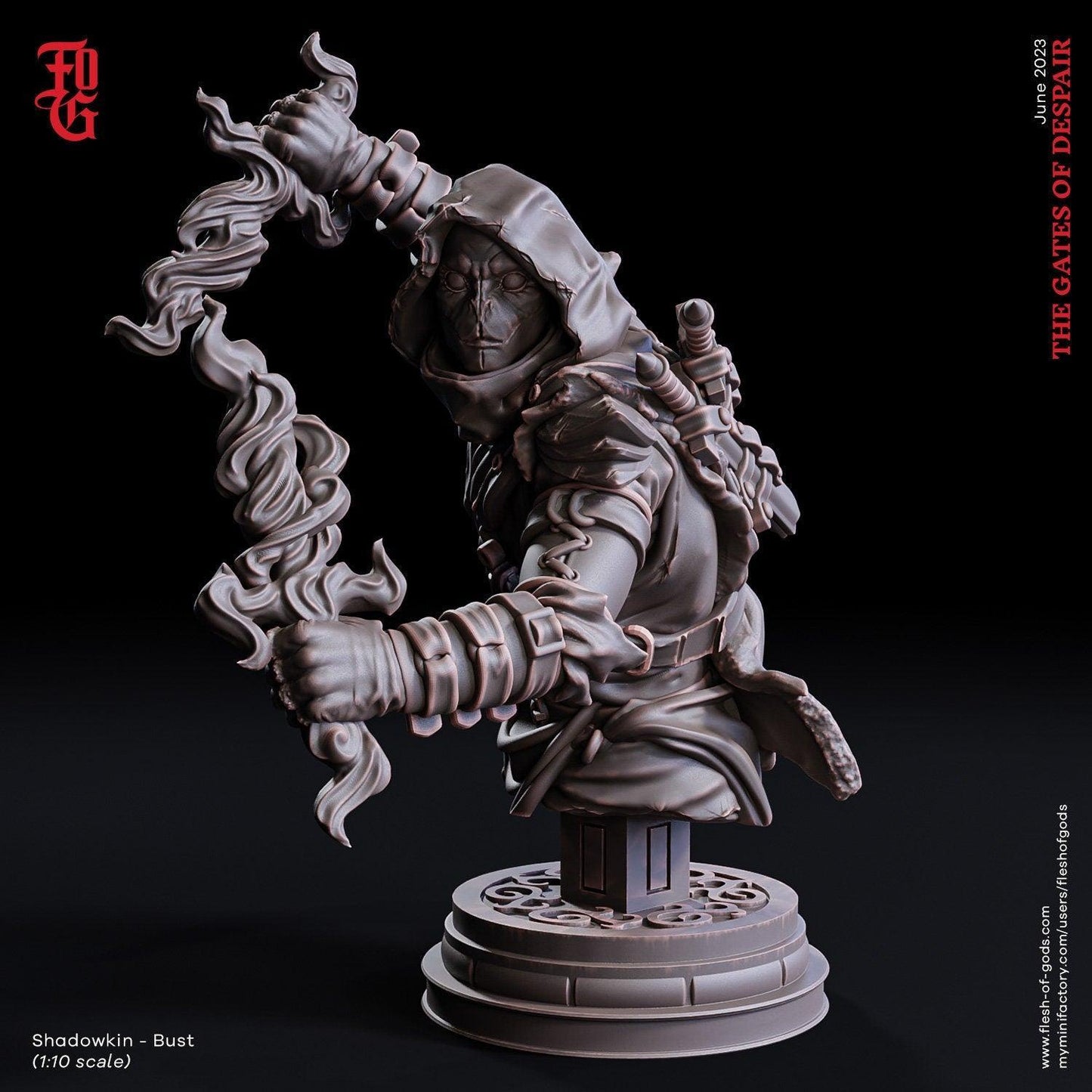 DnD Female Shadowkin Miniature | Rogue for Tabletop Gaming | 32mm Scale - Plague Miniatures
