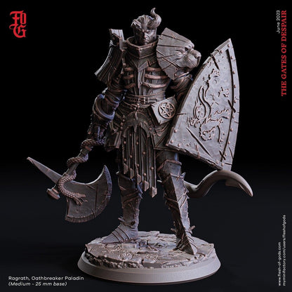 DnD Ragarth Oathbreaker Paladin Miniature for Tabletop Gaming | 32mm Scale - Plague Miniatures shop for DnD Miniatures