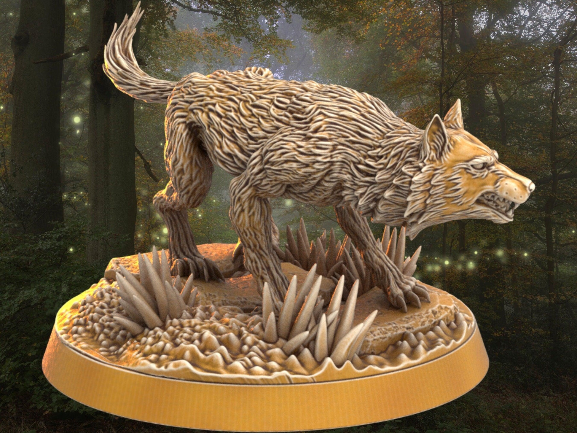 DnD Wolf Miniature | Dragon's Forge | 32mm DnD 5e | Tabletop Gaming DnD Miniature | Dungeons and Dragon tiger miniature - Plague Miniatures