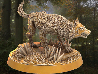 DnD Wolf Miniature | Dragon's Forge | 32mm DnD 5e | Tabletop Gaming DnD Miniature | Dungeons and Dragon tiger miniature - Plague Miniatures