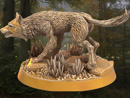 DnD Wolf Miniature | Dragon's Forge | 32mm DnD 5e | Tabletop Gaming DnD Miniature | Dungeons and Dragon tiger miniature - Plague Miniatures