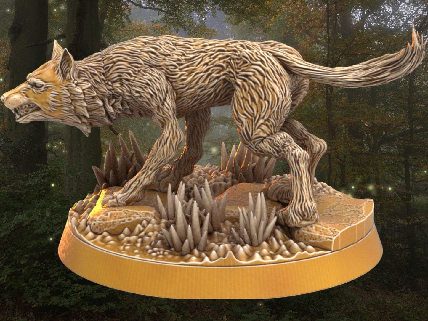 DnD Wolf Miniature | Dragon's Forge | 32mm DnD 5e | Tabletop Gaming DnD Miniature | Dungeons and Dragon tiger miniature - Plague Miniatures