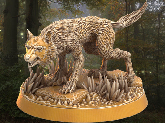 DnD Wolf Miniature | Dragon's Forge | 32mm DnD 5e | Tabletop Gaming DnD Miniature | Dungeons and Dragon tiger miniature - Plague Miniatures