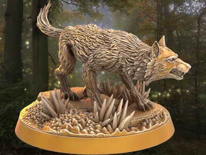 DnD Wolf Miniature | Dragon's Forge | 32mm DnD 5e | Tabletop Gaming DnD Miniature | Dungeons and Dragon tiger miniature - Plague Miniatures