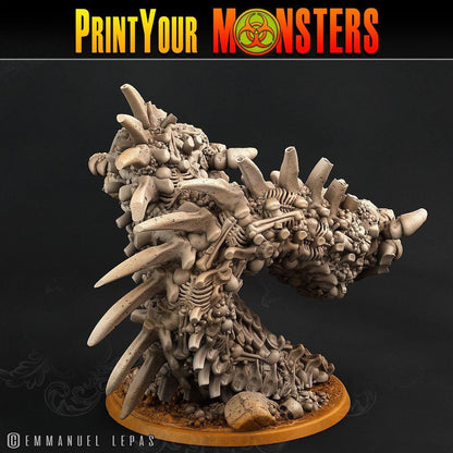 Double Headed Bone Worm Miniatures | Dungeons and Dragons Worm Miniatures - Plague Miniatures