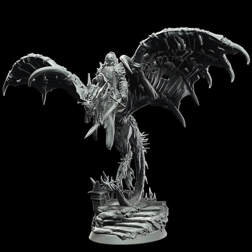 Dragon Rider Miniature 28mm scale Tabletop gaming DnD Miniature Dungeo ...