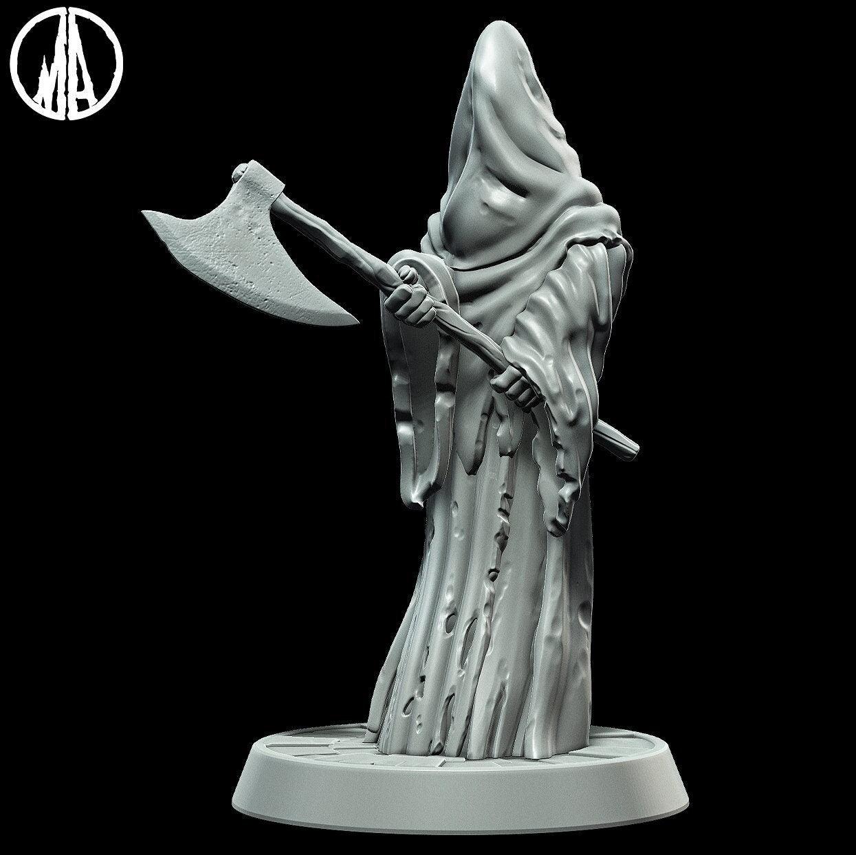 Dreadful Headsman Miniature | 3 Poses | 28mm scale Tabletop gaming DnD Miniature Dungeons and Dragons, executioner monster manual dnd 5e - Plague Miniatures