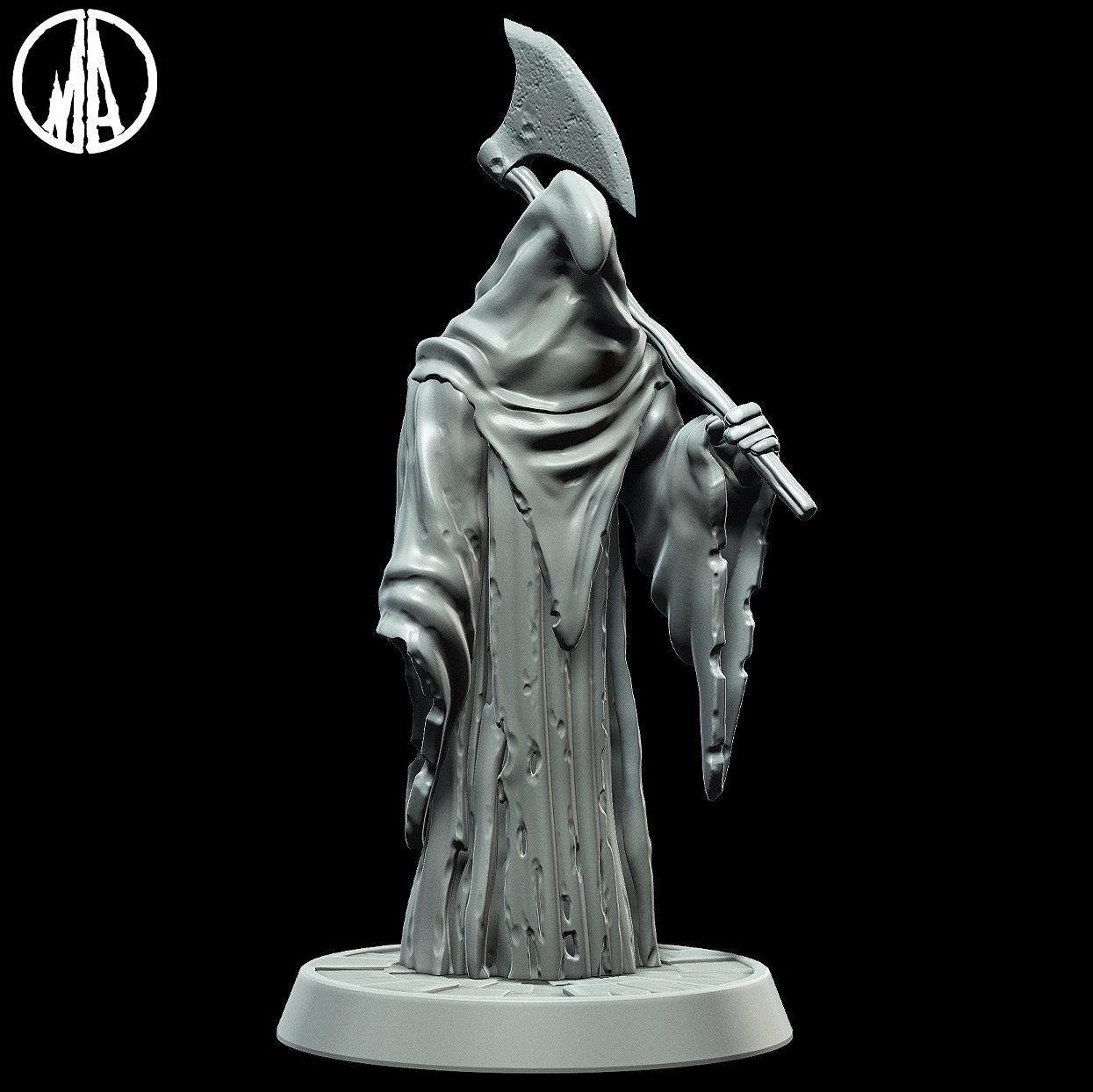 Dreadful Headsman Miniature | 3 Poses | 28mm scale Tabletop gaming DnD Miniature Dungeons and Dragons, executioner monster manual dnd 5e - Plague Miniatures