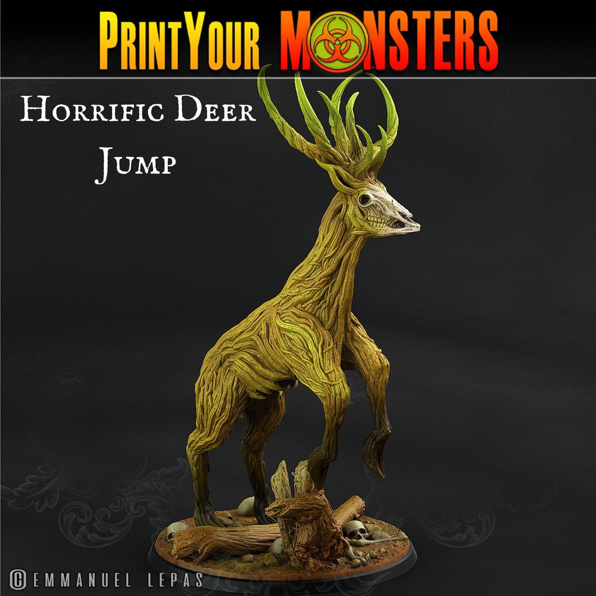 Dreadwood Guardian Miniature | Horrifying Forest Monster Deer for Tabletop Gaming - Plague Miniatures