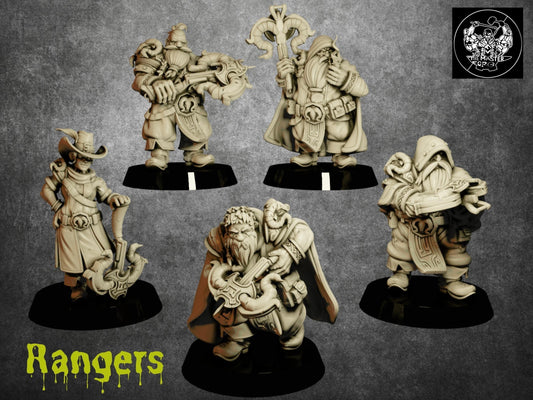 Dwarf Ranger Miniature dnd dwarf army - 32mm scale Tabletop gaming DnD Miniature Dungeons and Dragons, male dwarf bow female with bow - Plague Miniatures shop for DnD Miniatures