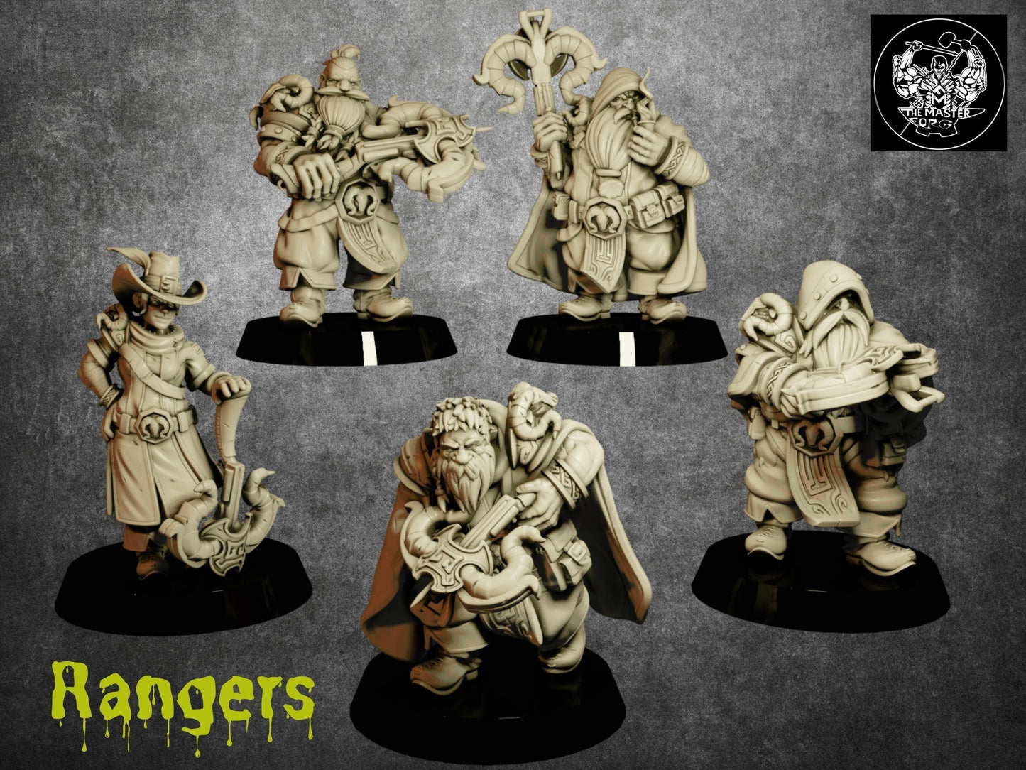 Dwarf Ranger Miniature | Stealthy Vanguard of the Dwarven Expedition | 32mm Scale - Plague Miniatures